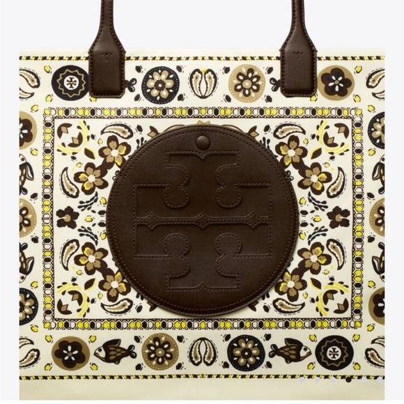 TORY BURCH• ELLA PRINTED PISCES DREAM TOTE - Picture 3 of 6